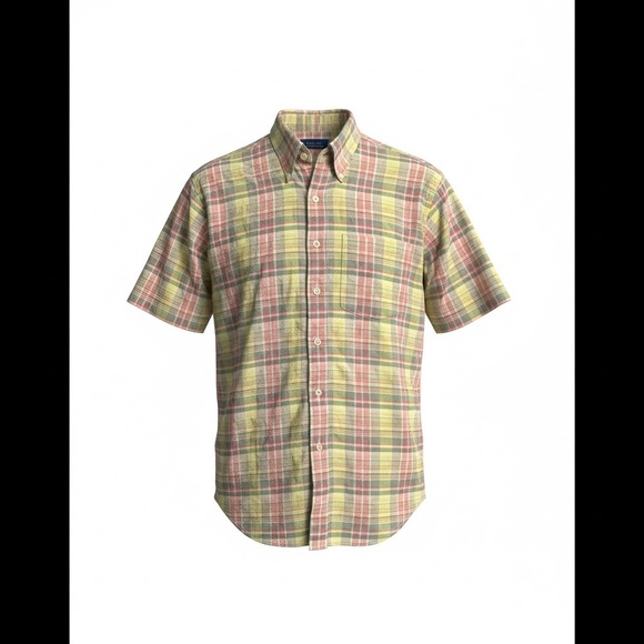 Pendleton Other - VINTAGE Pendleton Men's Red, Green and Yellow Plaid Button Down Shirt